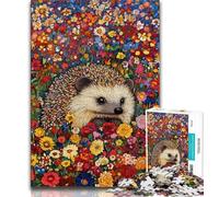 Puzzle da 1000 pezzi per adulti, arte del riccio, giocattoli educativi per l'apprendimento, giochi per famiglie, migliora l'amore tra coppie, 38x26cm