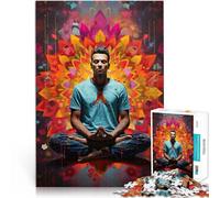 Puzzle da 1000 pezzi per adulti Arte della meditazione Difficile da completare ma divertente e umoristico Regalo per i compleanni 50x70cm