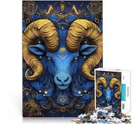Puzzle da 1000 pezzi per adulti arte della testa di pecora Fatto di legno per e da 14 anni in su Giocare con i giocattoli perché è ideale come regalo per tutta la famiglia misurare:50x75cm