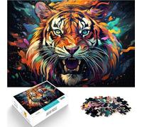 Puzzle da 1000 pezzi per adulti arte della tigre fantasia colorata puzzle cartone animato 26x38 cm da regalare in regalo a tutta la famiglia