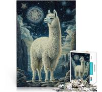 Puzzle da 1000 pezzi per adulti Arte dell'alpaca per il giocattolo di sfida del gioco educativo Adatto per la decorazione del desktop 52x38cm