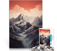 Puzzle da 1000 pezzi per adulti Arte delle montagne Fatto di legno,per e da 14 anni in su Gioco pratico ottimo regalo di Natale。misurare:50x75cm/19.68x29.52pollice