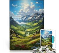 Puzzle da 1000 pezzi per adulti Arte delle montagne primaverili Fatto di legno Adatto a partire dai 14 anni Giocattolo sfida Decorazioni e regali unici per la casa misurare:50x75cm
