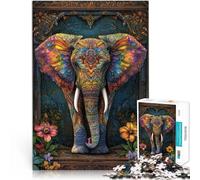Puzzle da 1000 pezzi per adulti arte dell'elefante per il giocattolo di sfida del gioco educativo Decorazioni e regali unici per la casa 52x38cm