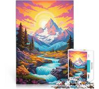 Puzzle da 1000 pezzi per adulti Arte di montagna estiva Fatto di cartone per età pari o superiore a 14 anni Sollievo dallo stress Regali interessanti per ridurre lo stress misurare:38x52cm