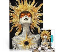 Puzzle da 1000 pezzi per adulti Arte digitale della dea del sole Gioco di famiglia antistress sfida difficile Migliorare la memoria 38x26cm