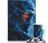 Puzzle da 1000 pezzi per adulti Arte digitale dello sciatore della tempesta Antistress Sfida difficile offerte come regali per tutta la famiglia 52x38cm