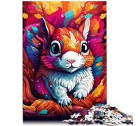 Puzzle da 1000 pezzi per adulti, arte dolce scoiattolo, compito di sport di pensiero, gioco di famiglia, antistress, sfida difficile, 26 x 38 cm