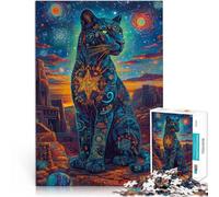 Puzzle da 1000 pezzi per adulti Arte fantasy della Pantera Nera Fatto di legno Adatto a partire dai 14 anni Giocattoli da regalo per la famiglia Come regalo per tutta la famiglia e gli amici