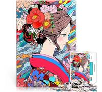 Puzzle da 1000 pezzi per adulti Arte floreale del kimono giapponese Gioco di famiglia per e perché è ideale come regalo per tutta la famiglia 75x50cm