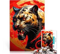 Puzzle da 1000 pezzi per adulti arte giapponese della pantera Sfida di gioco educativo giocattolo Gioco educativo per compleanno e Natale 75x50cm