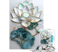 Puzzle da 1000 pezzi per adulti arte Kintsugi del loto ideale per compleanni Natale decorazioni per la casa e giochi rilassanti dai 14 anni in su (38x52cm)