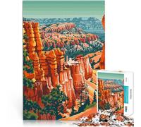 Puzzle da 1000 pezzi per adulti Arte naturalistica del Bryce Canyon Gioco intellettuale Ogni pezzo è unico - Gioco divertente e stimolante per tutta la famiglia 52x38cm