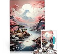 Puzzle da 1000 pezzi per adulti arte paesaggistica giapponese Fatto di legno Adatto a persone dai 14 anni in su Decorazione della casa Ottimi regali e giocattoli misurare:50x75cm