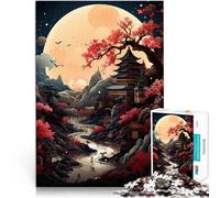 Puzzle da 1000 pezzi per adulti arte paesaggistica giapponese giocattoli educativi per l'apprendimento Lista dei desideri con Babbo Natale 75x50cm