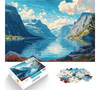 Puzzle da 1000 pezzi per adulti, arte paesaggistica, puzzle di apprendimento rafforza l'amore tra coppie per adolescenti dai 14 anni in su, 26 x 38 cm
