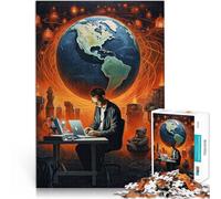 Puzzle da 1000 pezzi per adulti Arte su Internet Fatto di carta,Adatto a persone dai 14 anni in su con pezzi completamente interconnessi di forma casuale Migliorare l'amore tra le coppie。