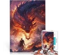 Puzzle da 1000 pezzi per adulti Arte surreale del drago guerriero Giochi Giocattoli regalo per tutta la famiglia 75x50cm