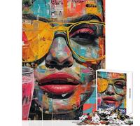 Puzzle da 1000 pezzi per adulti arte urbana graffiti street art gioco pratico taglio di precisione giocattolo educativo sfida educativa (38x26cm)