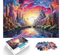 Puzzle da 1000 pezzi per adulti Arte urbana psichedelica Sfida di gioco educativo giocattolo con poster abbinato e foglio di quiz 70x100cm