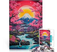 Puzzle da 1000 pezzi per adulti Arte Zen giapponese della natura Fatto di cartone da 14 anni in su Giochi rilassanti Migliorare l'amore tra le coppie misurare:38x52cm
