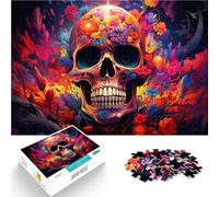 Puzzle da 1000 pezzi per adulti artistici a testa di teschio puzzle giochi educativi 26 x 38 cm decorazione da parete unica compleanno adolescente a partire dai 14 anni in su