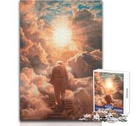 Puzzle da 1000 pezzi per adulti, Ascensione alla luce, rilassante, pacifico, divertente al chiuso, taglio preciso dei pezzi, giocattolo da gioco, dimensioni 38x26cm