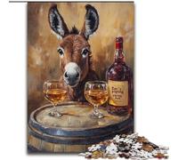 Puzzle da 1000 pezzi per adulti "Asino su una botte di vino", puzzle 50x75cm, gioco interattivo per famiglie, sfida per la mente, giocattolo educativo