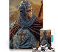 Puzzle da 1000 pezzi per adulti Aspetto da guerriero templare Allena il tuo cervello e le tue mani con poster abbinato e foglio di quiz 50x70cm