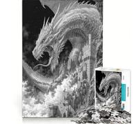 Puzzle da 1000 pezzi per adulti, assedio del drago, giocattolo educativo, difficile, ideale per compleanni e Natale 38x52cm