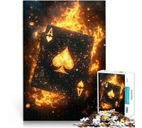 Puzzle da 1000 pezzi per adulti “Asso di picche in fiamme” Fatto di legno,per età pari o superiore a 14 anni Antistress Vacanza a casa Uccidere il tempo Offerti come regali per tutta la famiglia。