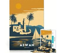 Puzzle da 1000 pezzi per adulti,Assuan,Egitto,perfetto per incastri precisi,arte,sfida per la mente,divertimento,relax,gioco,compleanno,regalo per la mente (50x75cm)