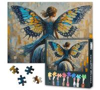 Puzzle da 1000 pezzi per adulti astratti ali di farfalla ragazza puzzle artistico per adulti impegnativo divertimento famiglia include poster e pezzi senza polvere per gli amanti del puzzle cavallo 50