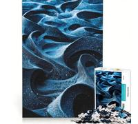 Puzzle da 1000 pezzi per adulti, astratto, con sabbia blu dell'oceano, gioco rompicapo, attività divertenti da fare a casa, collezione d'artista, belle arti 50x75cm