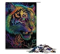 Puzzle da 1000 pezzi per adulti, astratto e psichedelico, puzzle per famiglie con poster abbinato e foglio di quiz, 1000 pezzi
