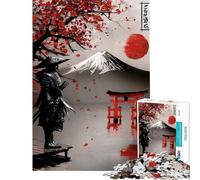 Puzzle da 1000 pezzi per adulti astratto samurai dipinto rosso e nero puzzle da 1000 pezzi giocattolo fai da te sfida difficile regalo di compleanno regali (38x52cm)