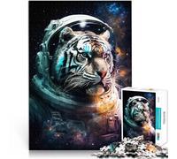Puzzle da 1000 pezzi per adulti Astronaut Art Tiger Gioco di Puzzle Stimolante Adatto per la decorazione dell'ufficio 14,96 "x 20,47" per adolescenti da 14 anni e oltre