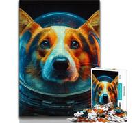 Puzzle da 1000 pezzi per adulti, Astronaut Corgi, stimolanti giochi di attività per famiglie, giocattolo fai da te per decorazioni murali per la casa (38x26cm)