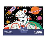 Puzzle Da 1000 Pezzi Per Adulti Astronaut Riding Bicycle in Space Puzzle Per Adulti Gioco Pratico Decorazione Da Parete Regali Per Amici E Familiari 52x38cm/1000pcs