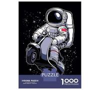 Puzzle Da 1000 Pezzi Per Adulti Astronaut Riding Scooter in Space Puzzle Per Adulti Gioco Rompicapo Corsa Di Velocità Manuale Regalo Antistress 70x50cm/1000pcs