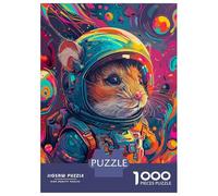 Puzzle Da 1000 Pezzi Per Adulti Astronaut Space Hamster Puzzle Per Adulti Relax Giochi Difficile Offerta Speciale Come Regalo Per Tutta La Famiglia 70x50cm/1000pcs