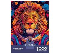 Puzzle Da 1000 Pezzi Per Adulti Astronaut Space Lion Puzzle Rompicapo Gioco Di Logica Gara Di Velocità Manuale Ottimo Regalo Per I Giocatori 38x26cm/1000pcs