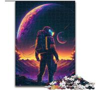 Puzzle da 1000 pezzi per adulti, astronauta al neon, giocattolo educativo intellettuale decomprimente, ideale come regalo per tutta la famiglia (dimensioni 50x75cm)