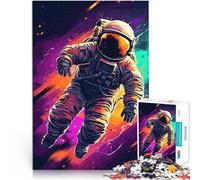 Puzzle da 1000 pezzi per adulti Astronauta che galleggia nello spazio Assemblaggio del modello Regalo di compleanno, regali, arte murale 75x50cm