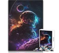 Puzzle da 1000 pezzi per adulti "Astronauta che gioca a fare Dio", gioco di apprendimento strategico, regalo significativo ideale per qualsiasi evento, dimensioni 50x75cm