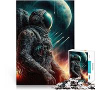 Puzzle da 1000 pezzi per adulti “Astronauta che guarda la Terra” Fatto di legno,per età 14+ Gioco di puzzle Offerti come regali per tutta la famiglia。misurare:50x75cm/19.68x29.52pollice