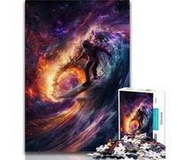 Puzzle da 1000 pezzi per adulti, astronauta che naviga nello spazio, aiuta il cervello a esercitare i giocattoli avvincenti per coltivare la pazienza, collezione di artisti, belle arti (75x50cm)