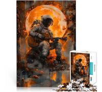 Puzzle da 1000 pezzi per adulti Astronauta che suona la chitarra Antistress Sfida difficile è ideale come regalo per tutta la famiglia 52x38cm