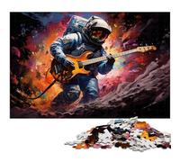 Puzzle da 1000 pezzi per adulti Astronauta che suona la chitarra Puzzle di carta per adulti Puzzle divertenti Giochi da 1000 pezzi (38x26 cm)