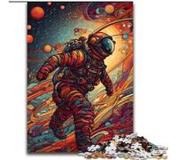Puzzle da 1000 pezzi per adulti, astronauta colorato in legno, perfetto regalo di Natale e Capodanno, regalo di Natale 50x75cm per feste, compleanni e serate di giochi in famiglia